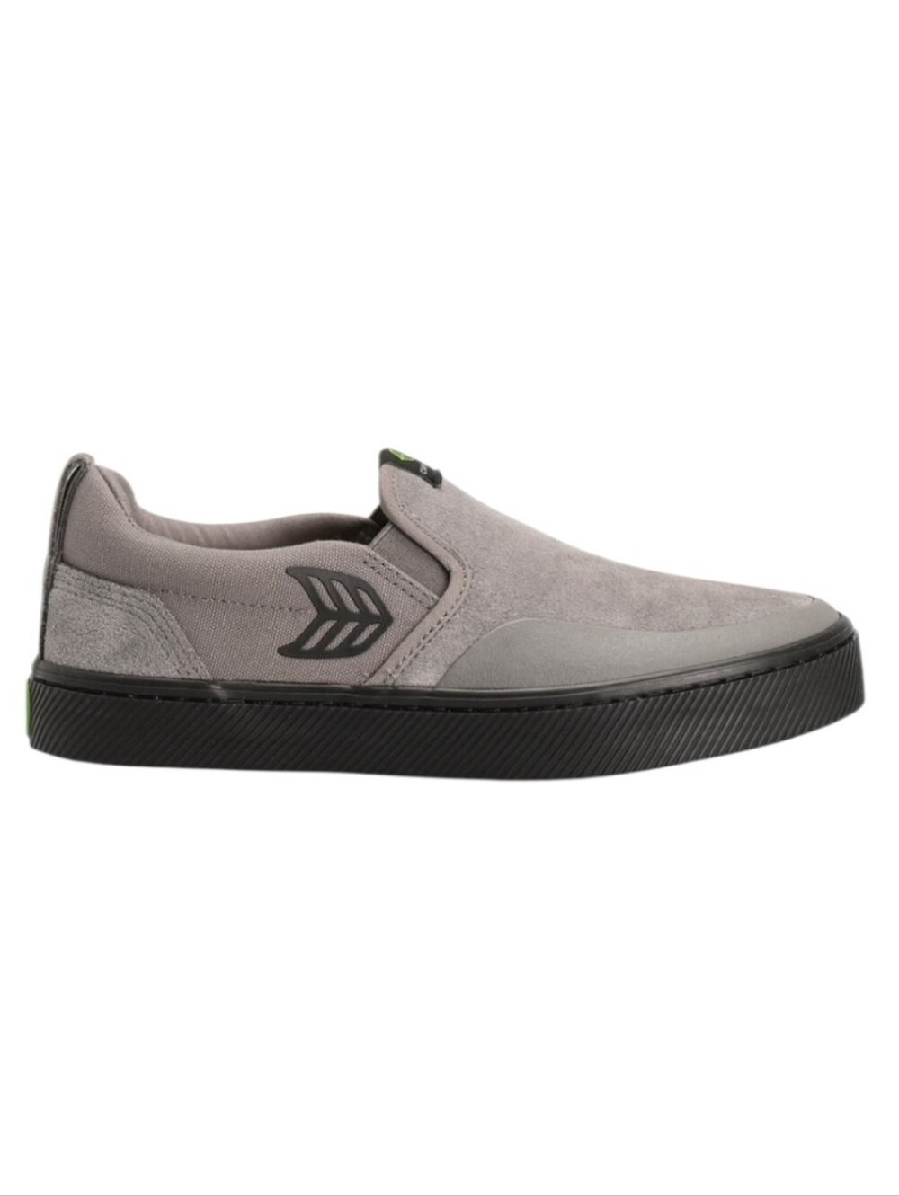 NWT Carium Catiba Pro Skate Slip On Charcoal Gray Suede & Canvas Black Logo 8